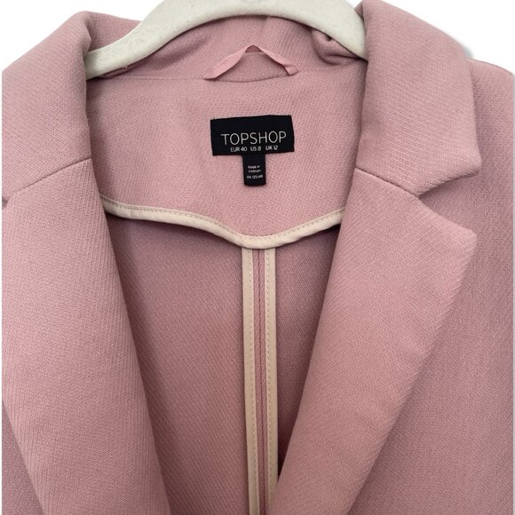 Topshop Blush Pink Oversized Longline Coat – UK 12 / US 8 - Picture 4 of 9